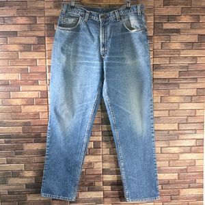Mens Vintage Levi’s 545 Orange Tab Loose Fit Denim Jeans 38x30